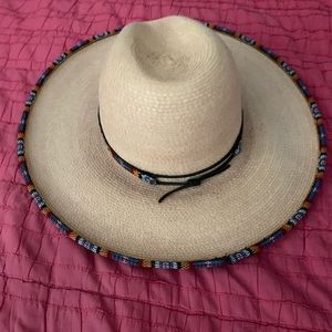 Wide brim cowgirl hat